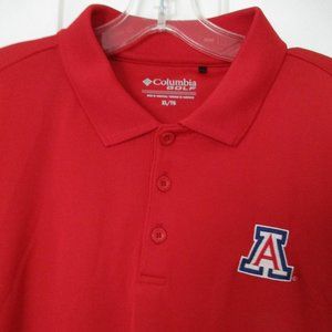 Columbia Omni-Wick Mens S/S NCAA Arizona Wildcats Golf Polo Shirt NWOT - Size XL